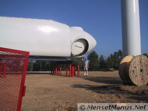 Nacelle on ground, close-up