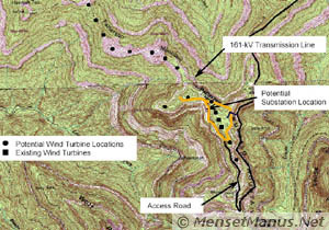 topographical map of walk route