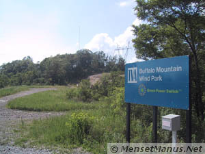 No more parking at wind park sign