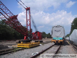 Crane, towers and blades